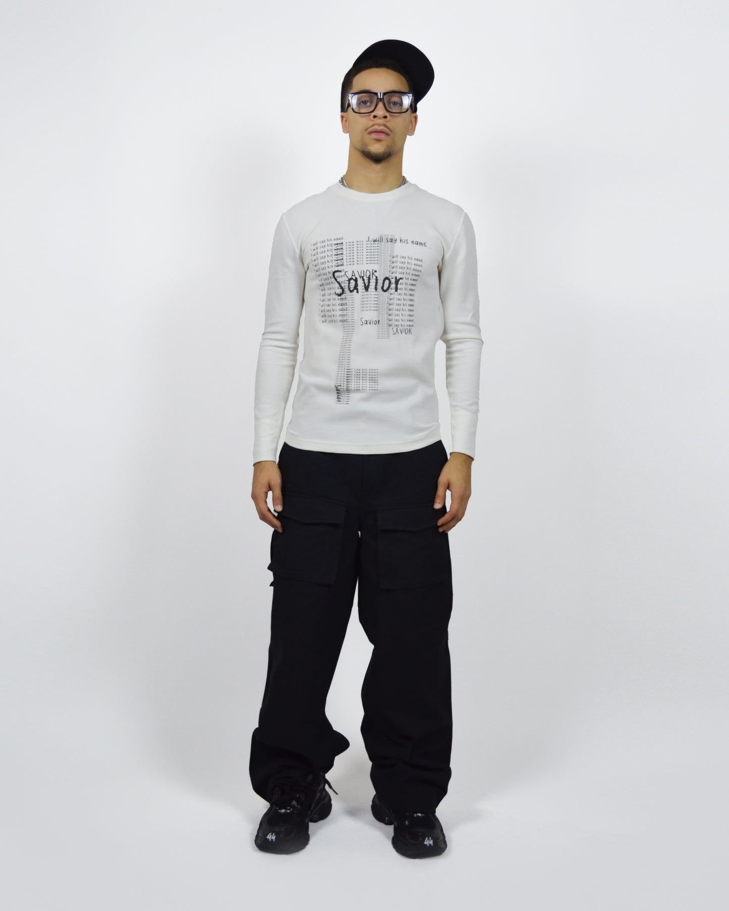 Scribbled Ivory Long Sleeve Thermal