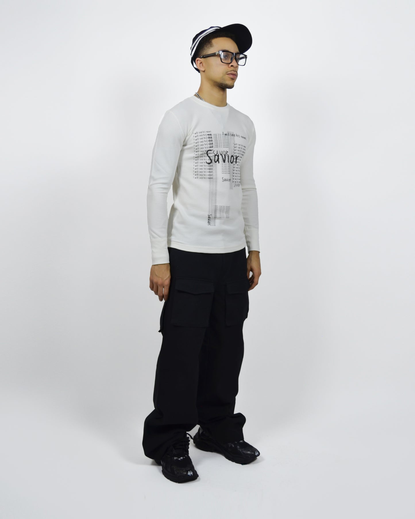 Scribbled Ivory Long Sleeve Thermal