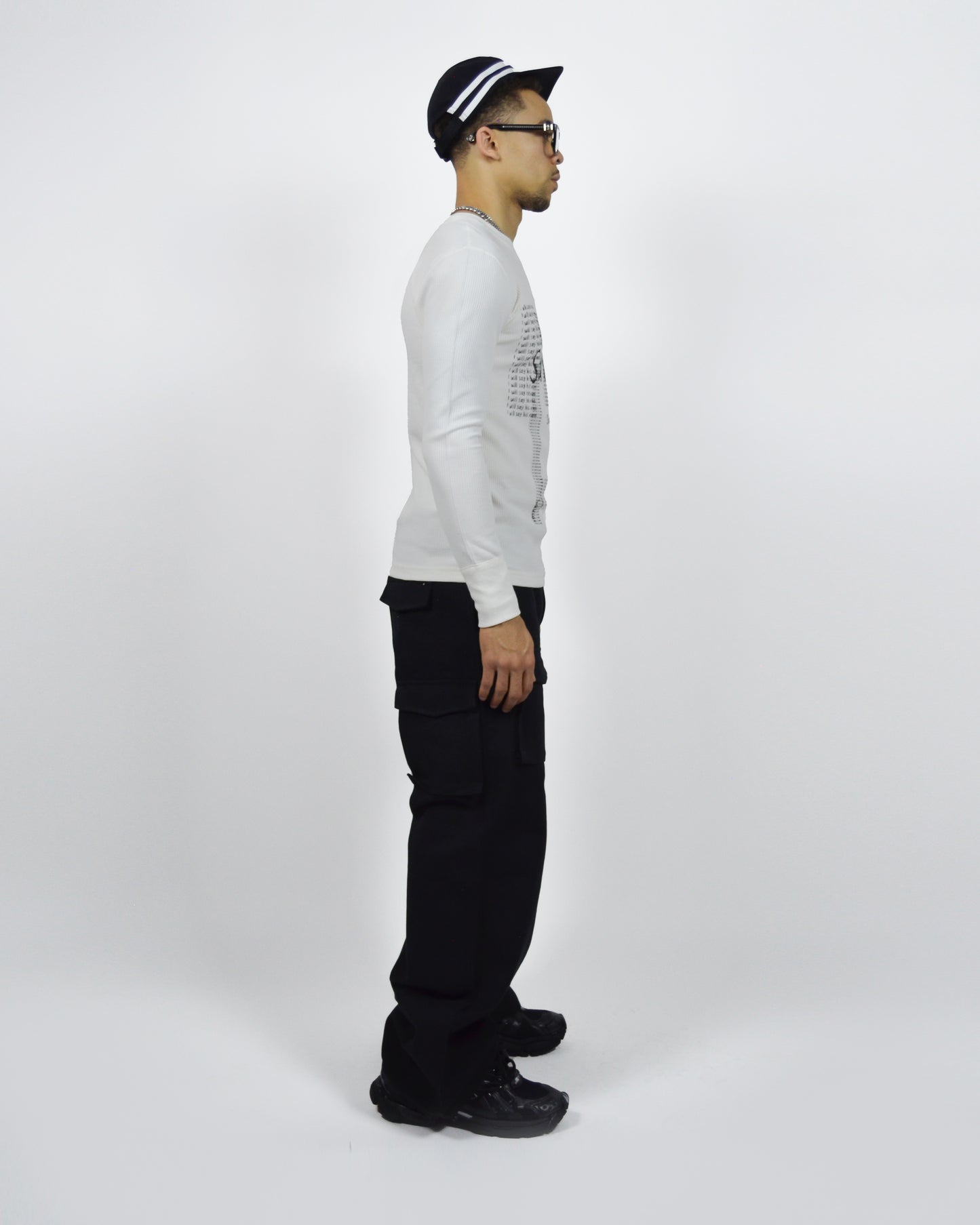 Scribbled Ivory Long Sleeve Thermal