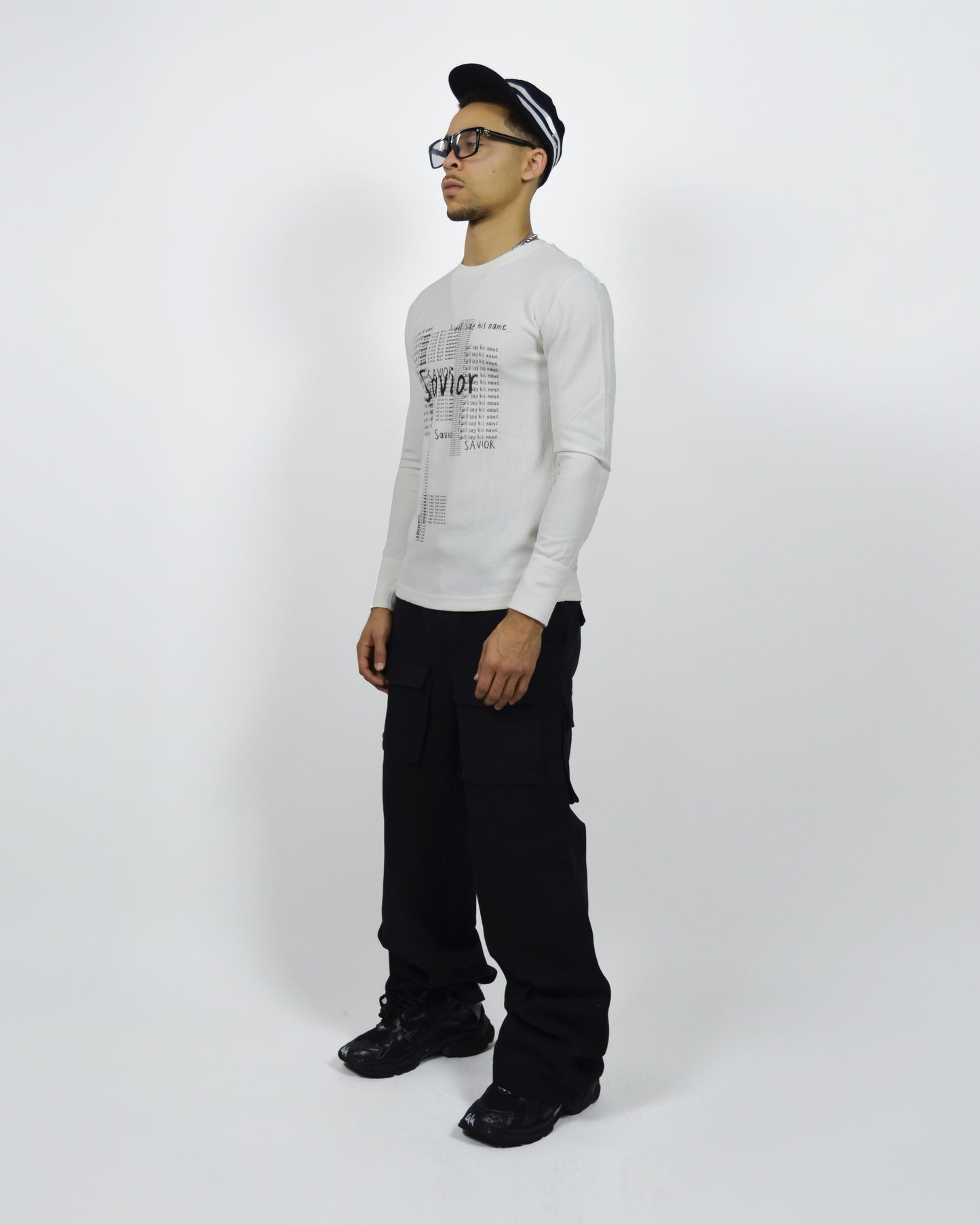 Scribbled Ivory Long Sleeve Thermal